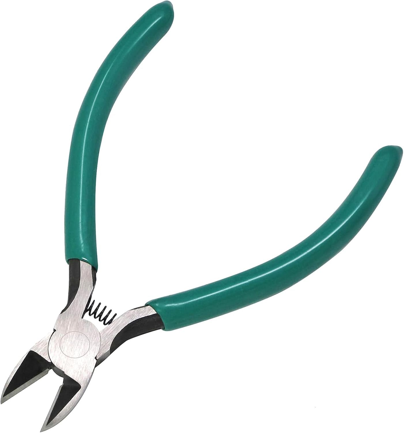 4.5" Side Cutter Diagonal Wire Cutting Pliers Nippers Repair Tool, Green, Chrome-Vanadium Steel