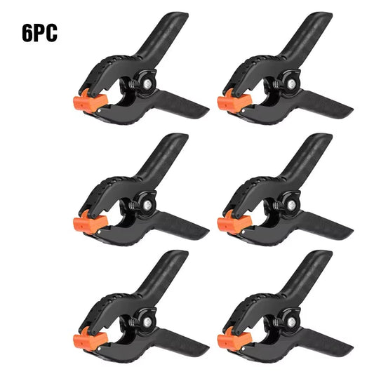 6Pcs 3Inch Spring Clamps Heavy Duty Plastic for Background Muslin Canvas Paper Chromakey Screen Clip Photo Studio Carpenter Tool