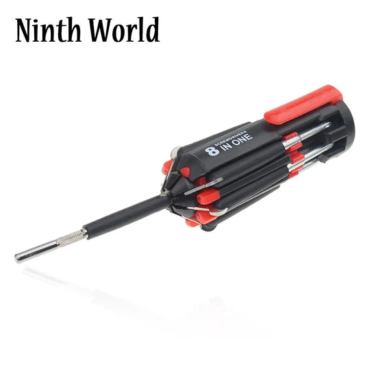 8 In1 Slotted Phillips Screwdriver Precision with LED Light Folding Screwdriver Bits Multitool Household Repair Tool Garage Tool