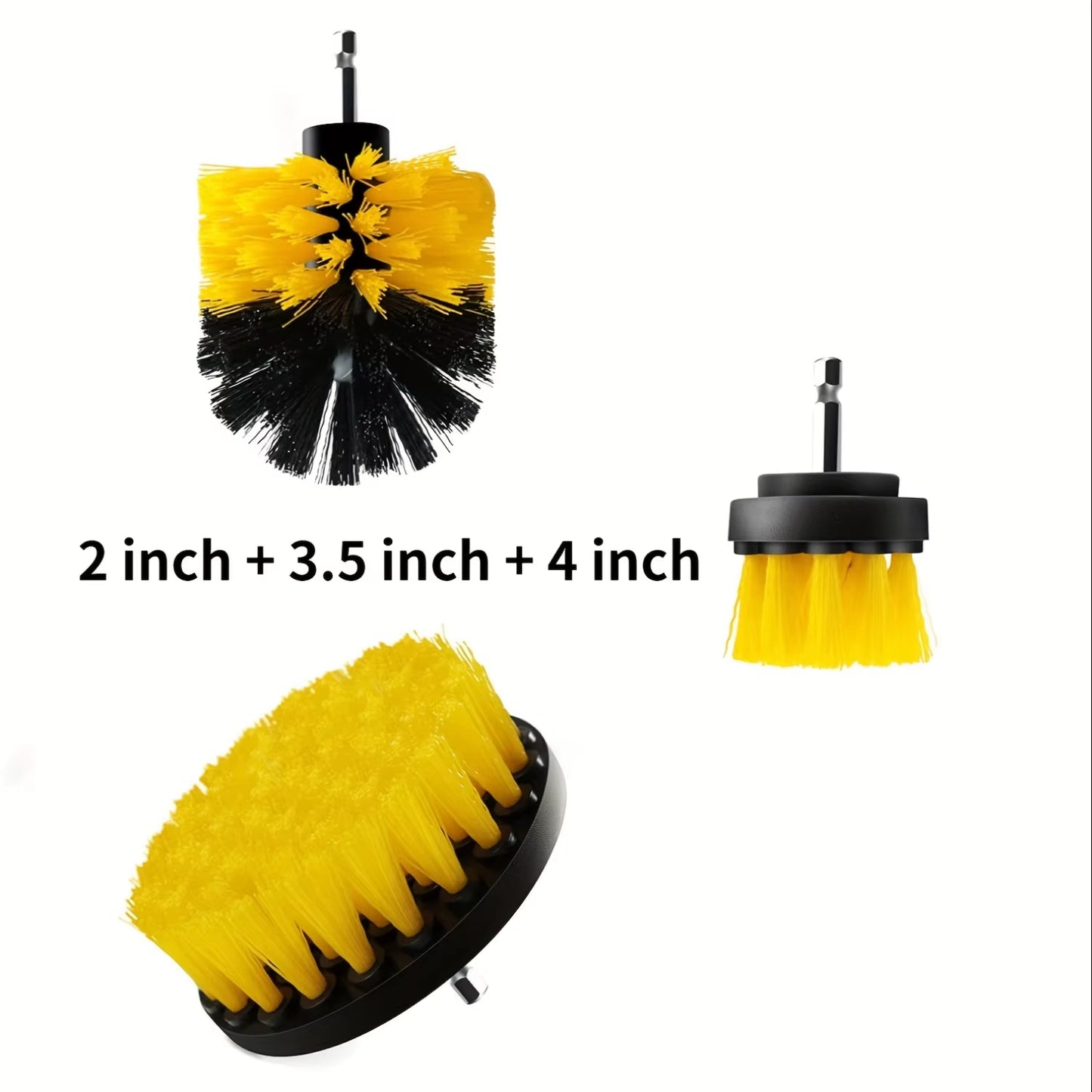 7Pcs Drill Brush Attachment Set, Power Scrubber Wash Cleaning Brushes Tool Kit, All Purpose Drill Brush with Extension for Grout