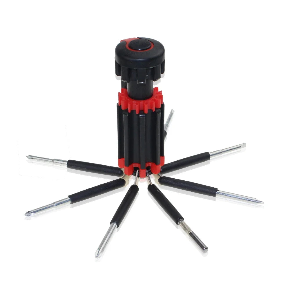 8 In1 Slotted Phillips Screwdriver Precision with LED Light Folding Screwdriver Bits Multitool Household Repair Tool Garage Tool