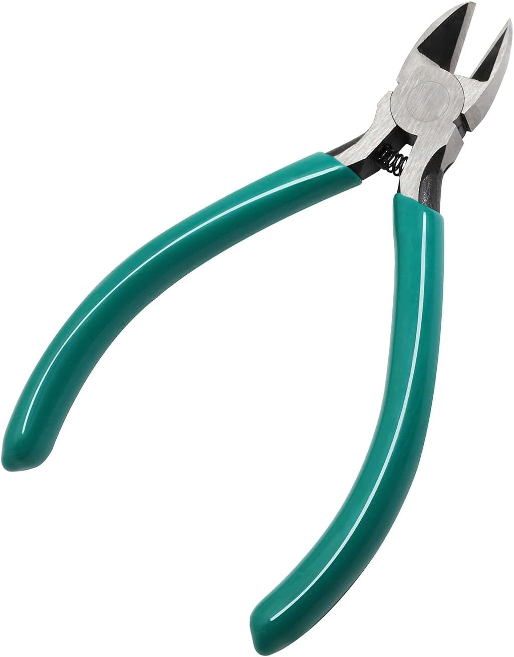 4.5" Side Cutter Diagonal Wire Cutting Pliers Nippers Repair Tool, Green, Chrome-Vanadium Steel